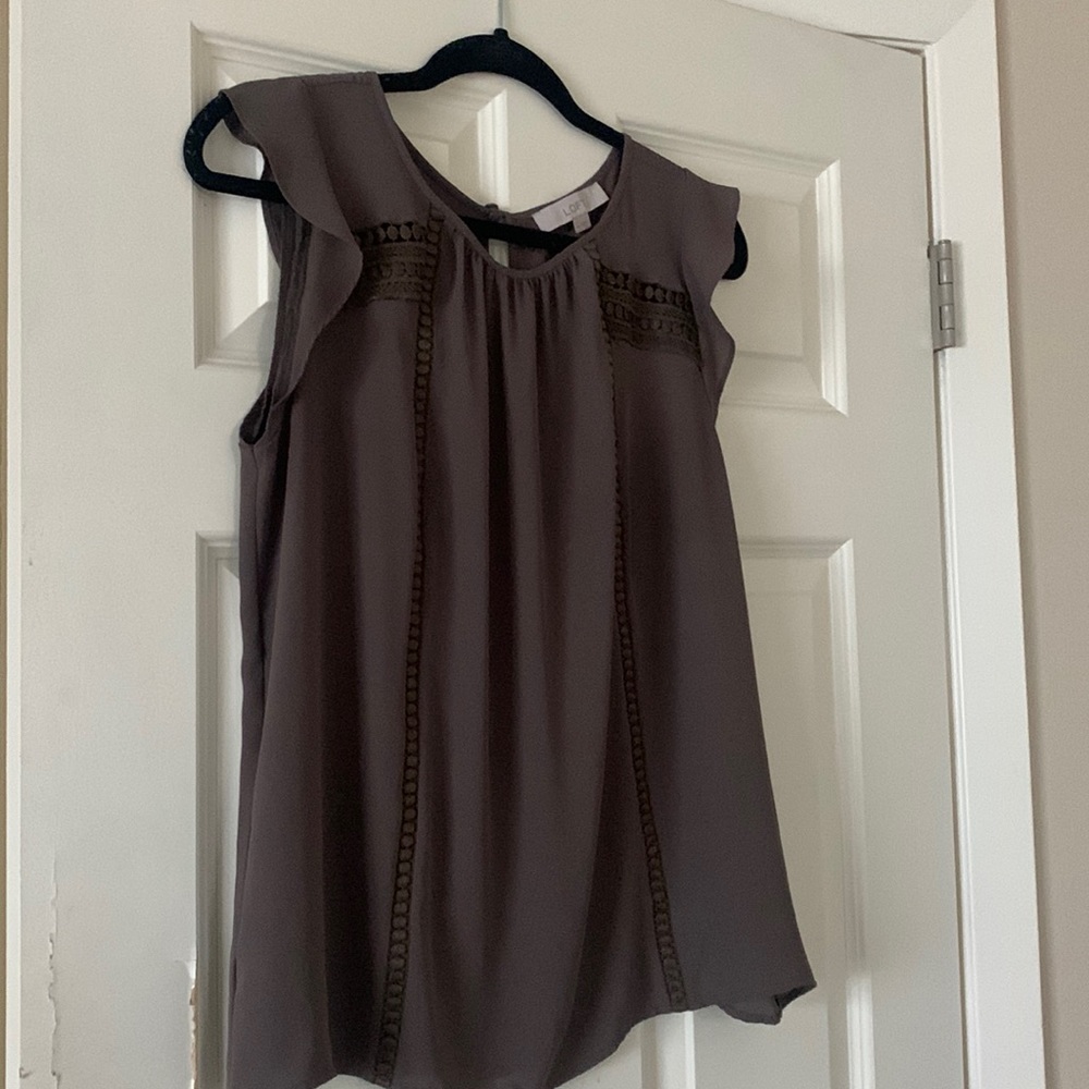 Olive Green LOFT Blouse